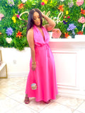 A Satin Maxi Dress