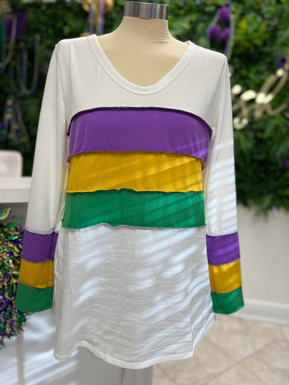 Mardi Color Block Top