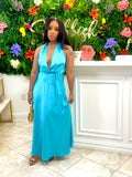 A Satin Maxi Dress