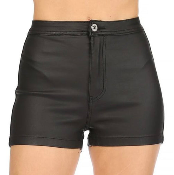 Super Stretch Leather Shorts