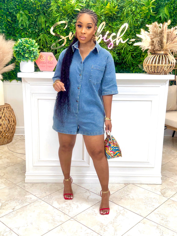 “Boxy Babe” Jean Romper