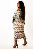 “Chevron” Stretch Dress