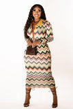 “Chevron” Stretch Dress