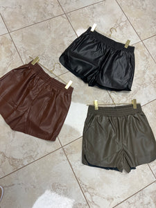 Faux Leather Shorts