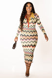 “Chevron” Stretch Dress